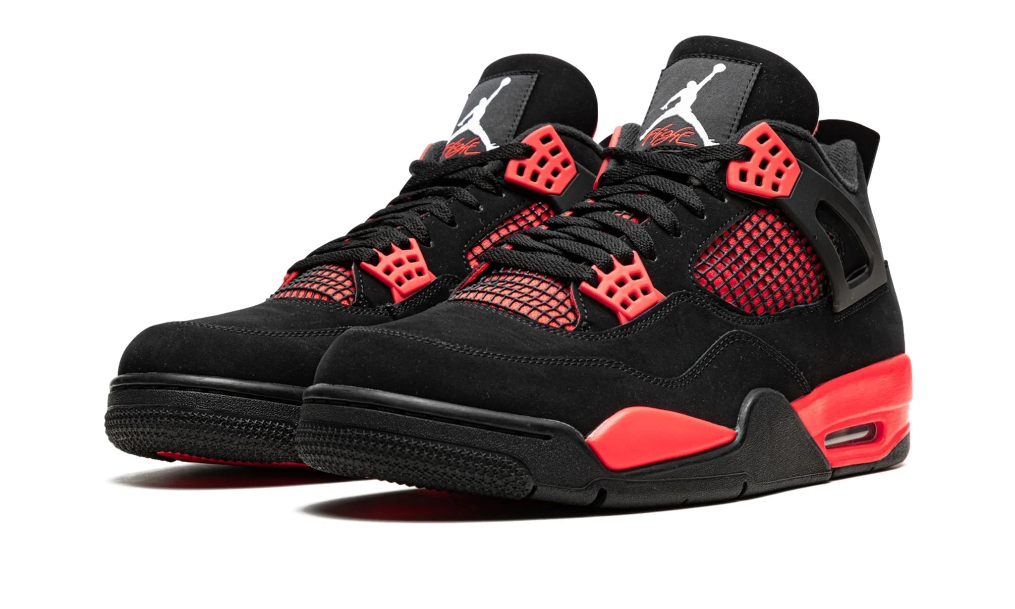 Air Jordan 4 Retro Red Thunder - - - Pirri - Jordan 4 Zwart