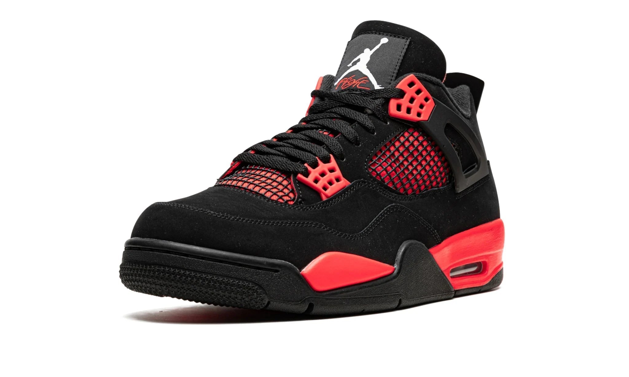 Air Jordan 4 Retro Red Thunder - - - Pirri - Jordan 4 Zwart