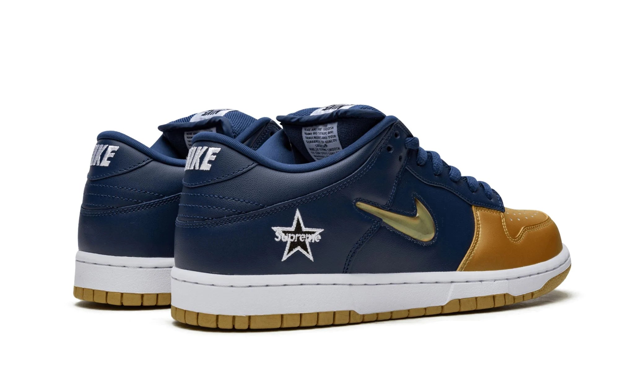 Nike SB Dunk Low Supreme Jewel Swoosh Gold - Dunk SB - Pirri - Dunk SB Blauw