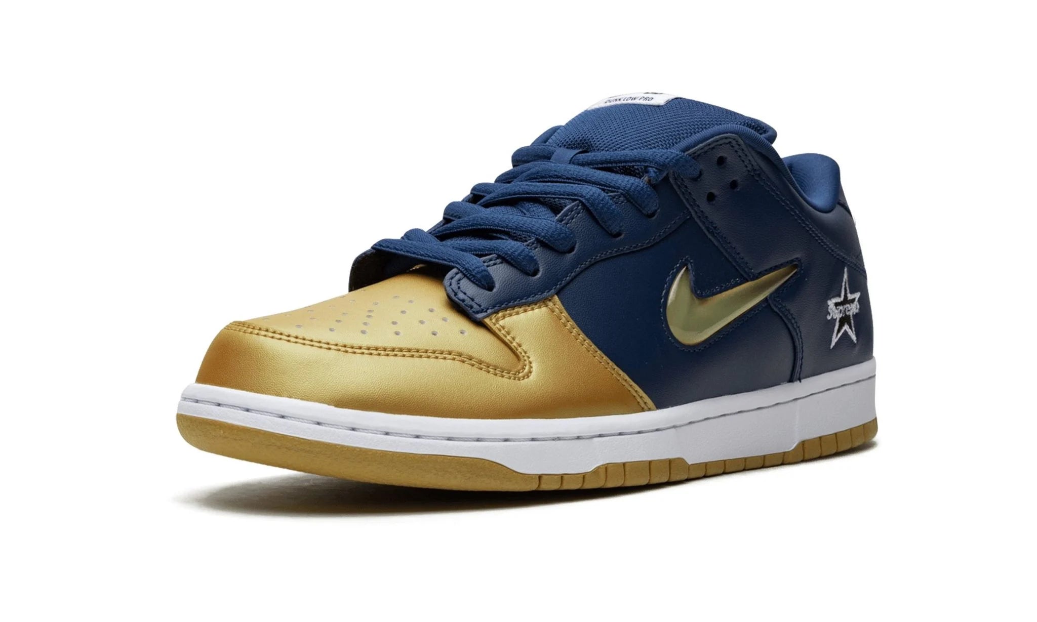 Nike SB Dunk Low Supreme Jewel Swoosh Gold - Dunk SB - Pirri - Dunk SB Blauw